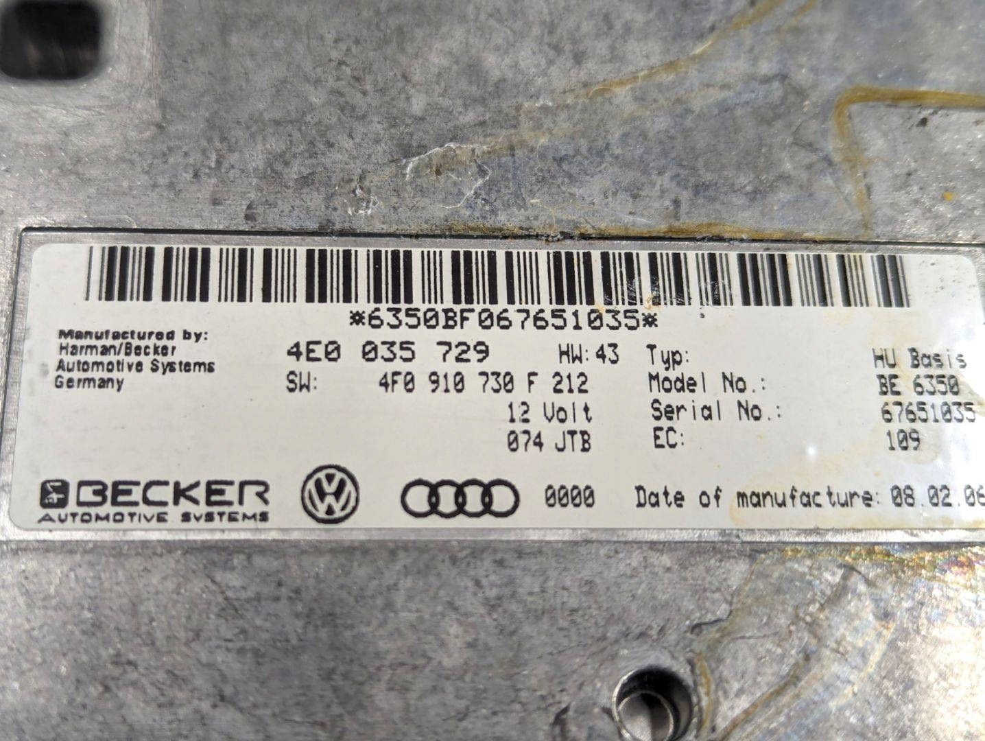 modul multimedia Audi A6 C6 2006 4E0035729