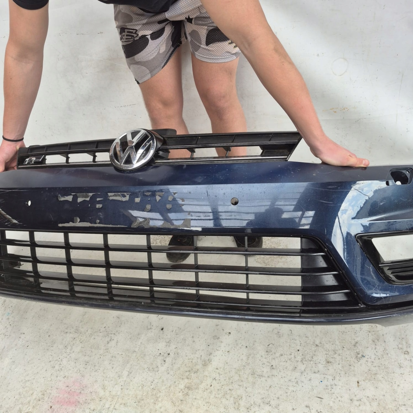 VW GOLF VII 7 R-LINE 12-16 bumper front front washer PDC