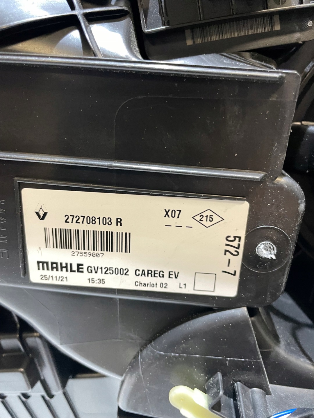 RENAULT TWINGO III Z.E. HEATER 272708103R