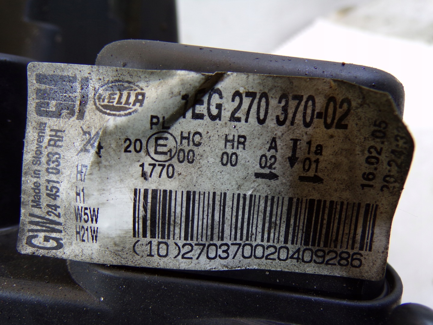 light front front right OPEL ASTRA H (5) (K1)