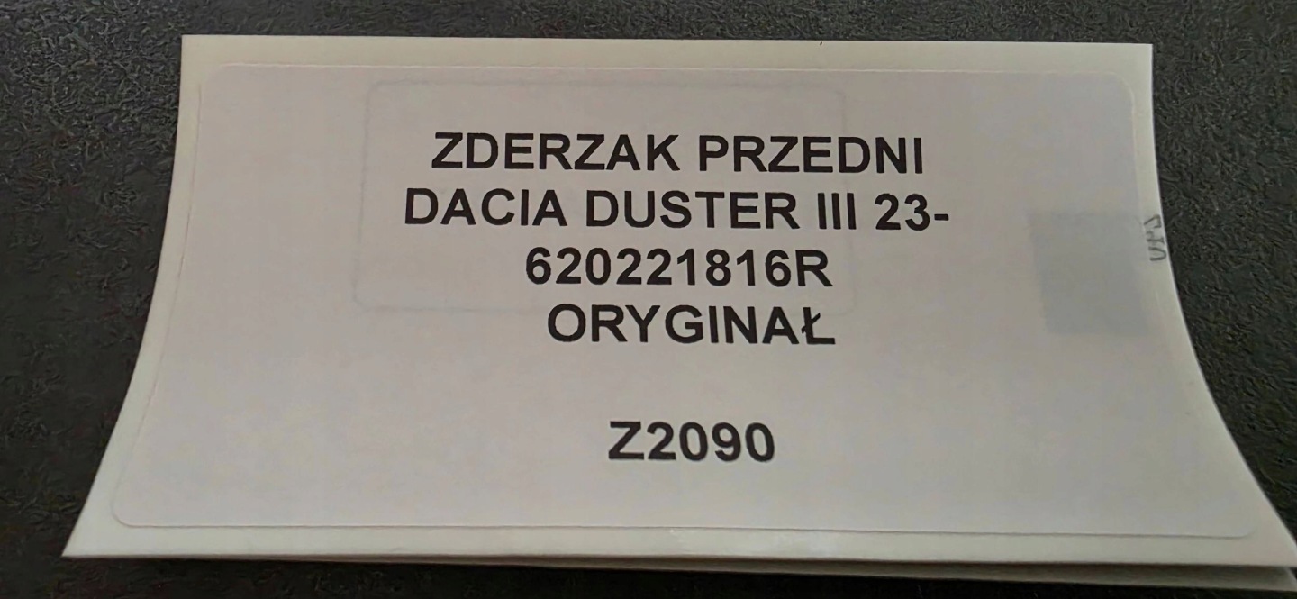 front bumper DACIA DUSTER III 23- original 629221816R