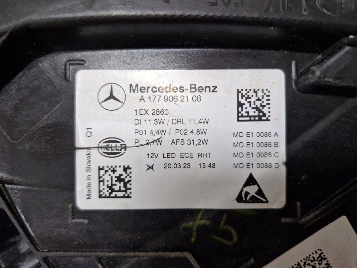 light left Mercedes A Klasa W177 LIFT High Perfomance LED