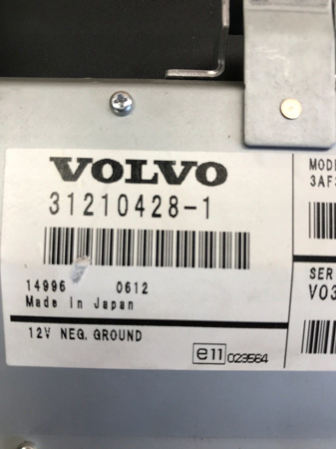 display navigation devices EKRAN VOLVO S80 31210428