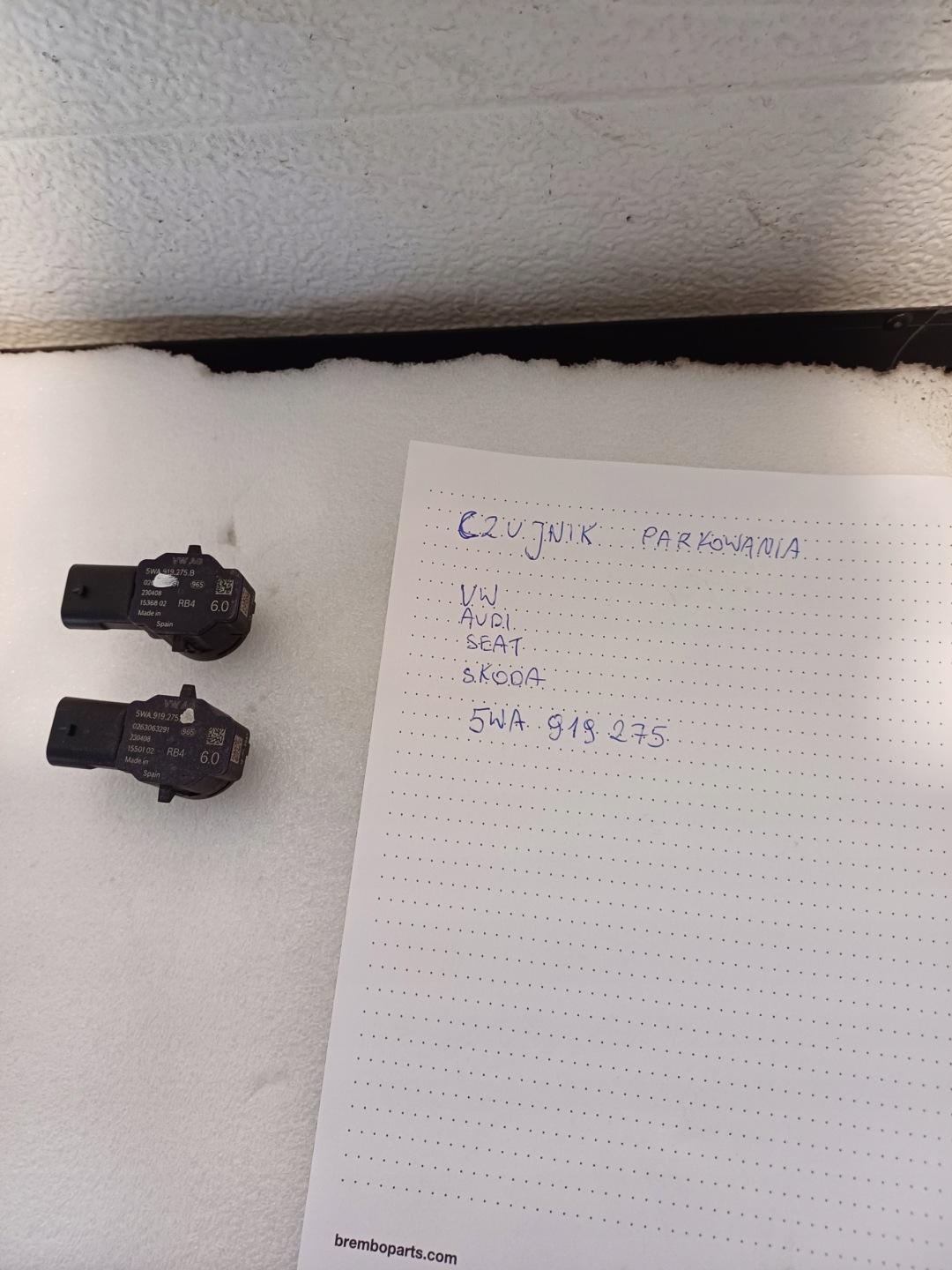 Sensor PDC VW SEAT AUDI SKODA 5WA919275B