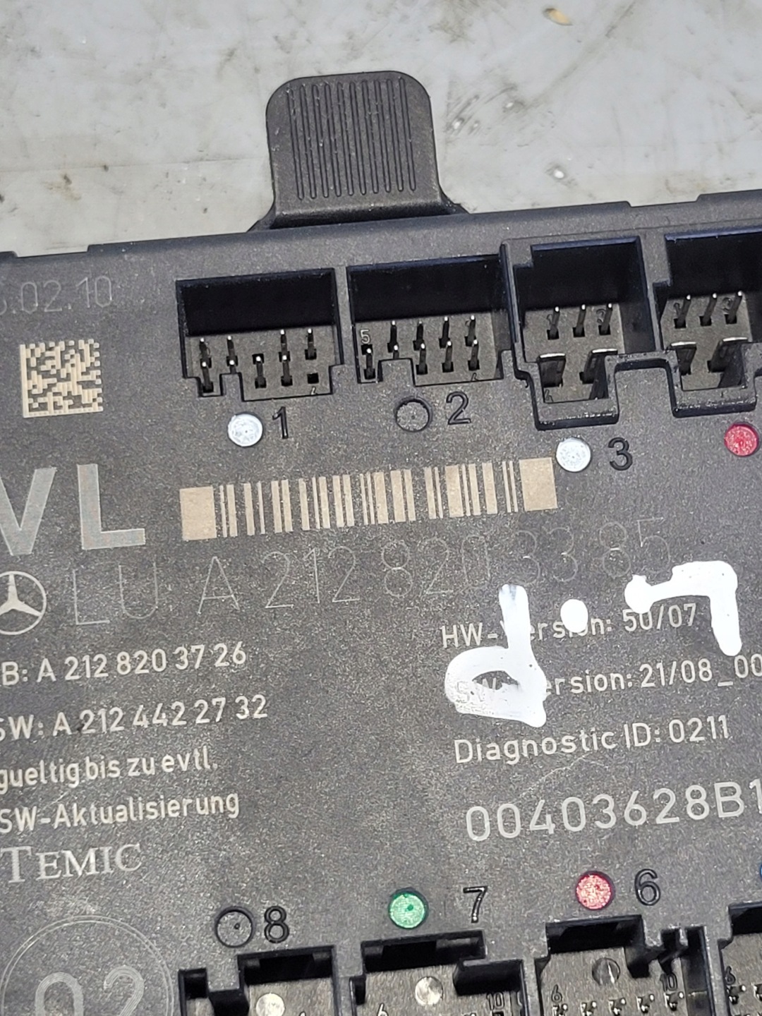 module control unit door left front OE A2128203385 MERCEDES W212 10r. EU