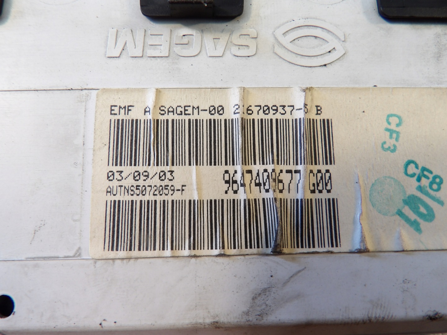 Citroen Xsara display 9647409677 21670937-B