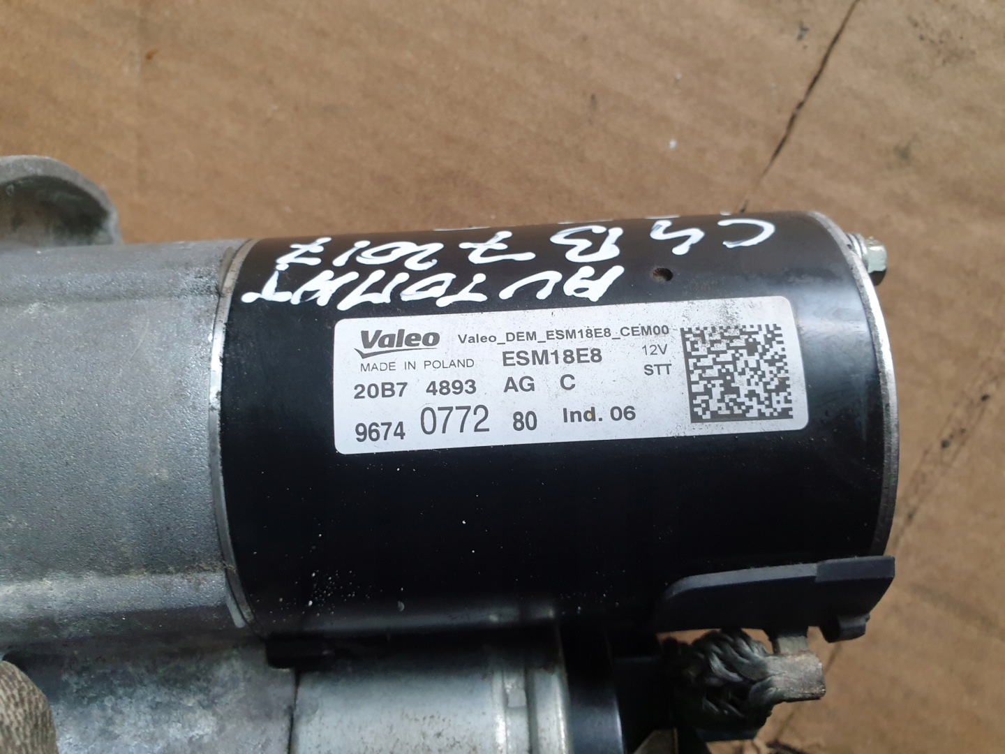 starter 1.2 THP CITROEN C4 II CACTUS c3 308 AUTOMAT 9674077280