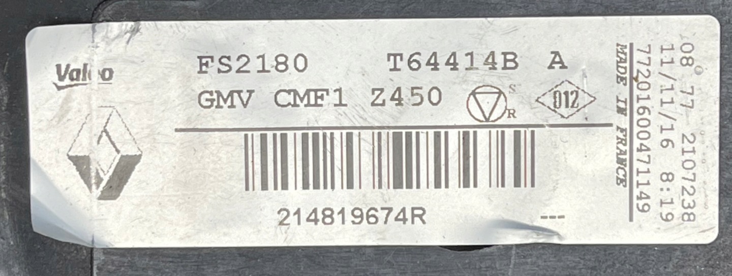 RENAULT SCENIC MEGANE IV TALISMAN obal ventilátor 214819674R
