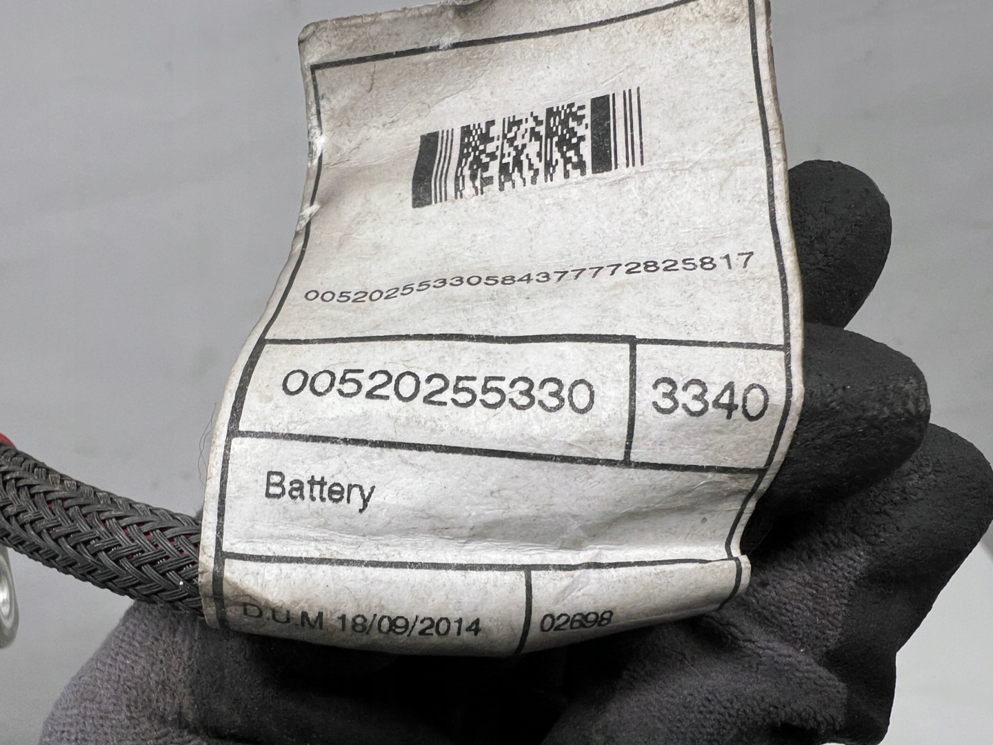 Fiat 500X wiring terminal plus 00520255330