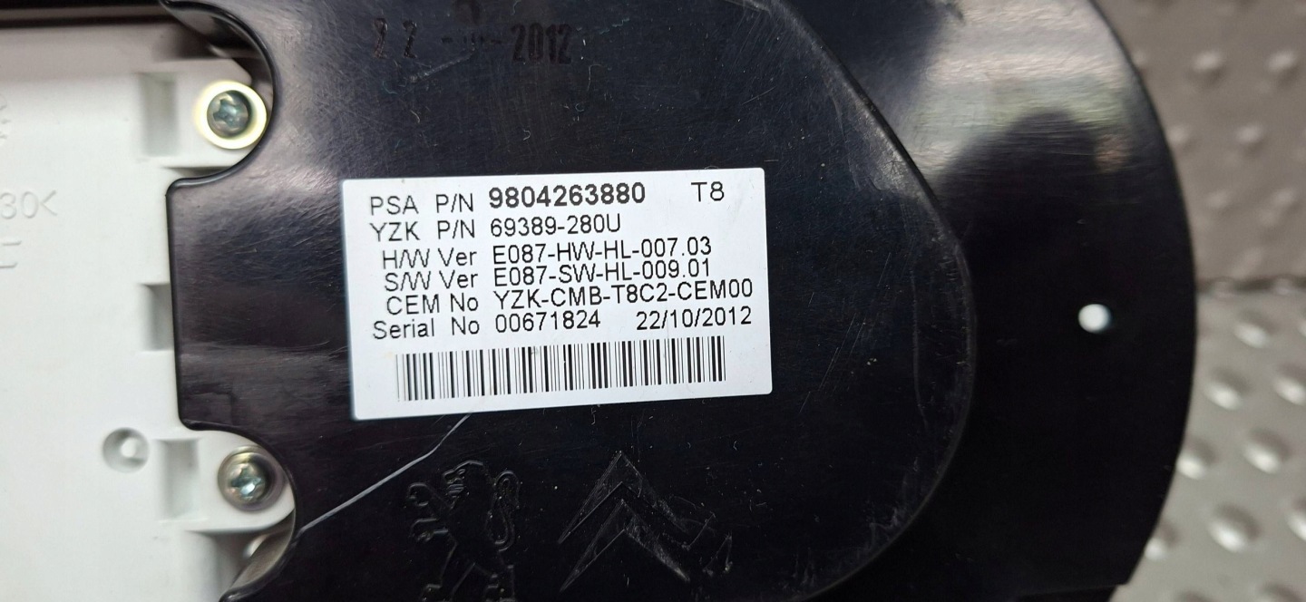 dials 9804263880 PEUGEOT 3008 1.6 EHDI 2013