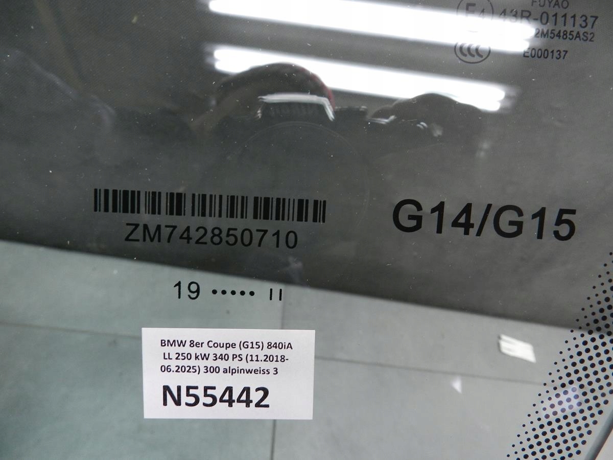 BMW 8 G15 window door left 2019