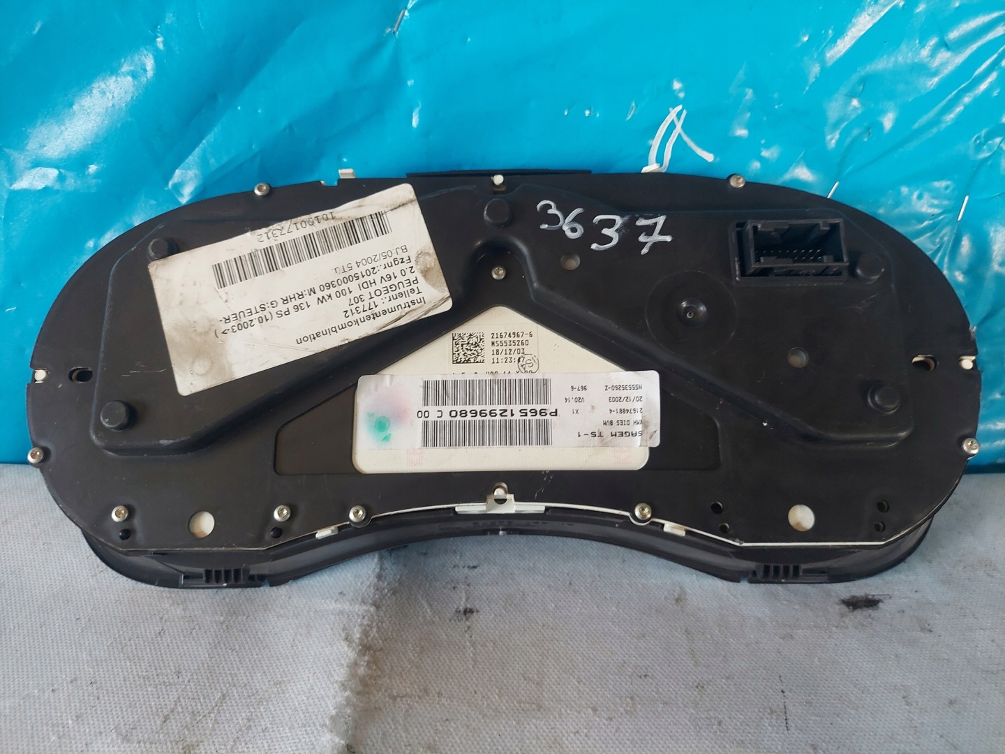 dials clock PEUGEOT 307 2.0 HDI P9651299680