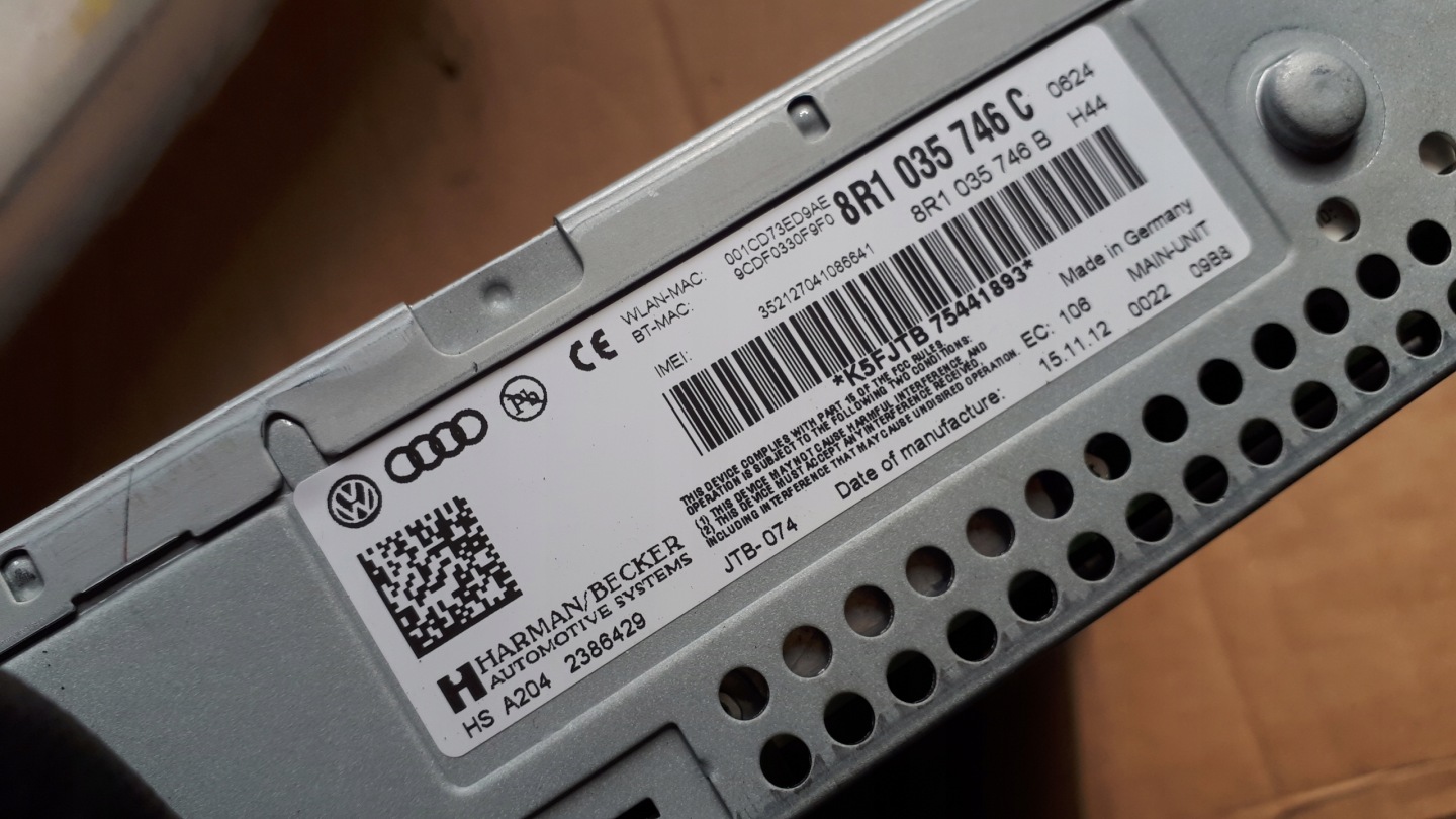 S4 B8 LIFT A4 NAVIGATION MMI 3G + A5 Q5 8R1035746C