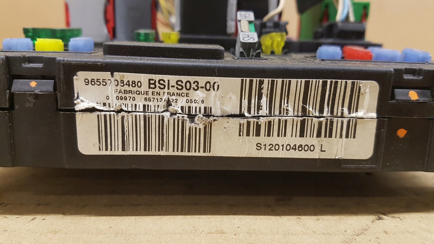 compartment module BSI PEUGEOT 407 9655708480 S120104600L