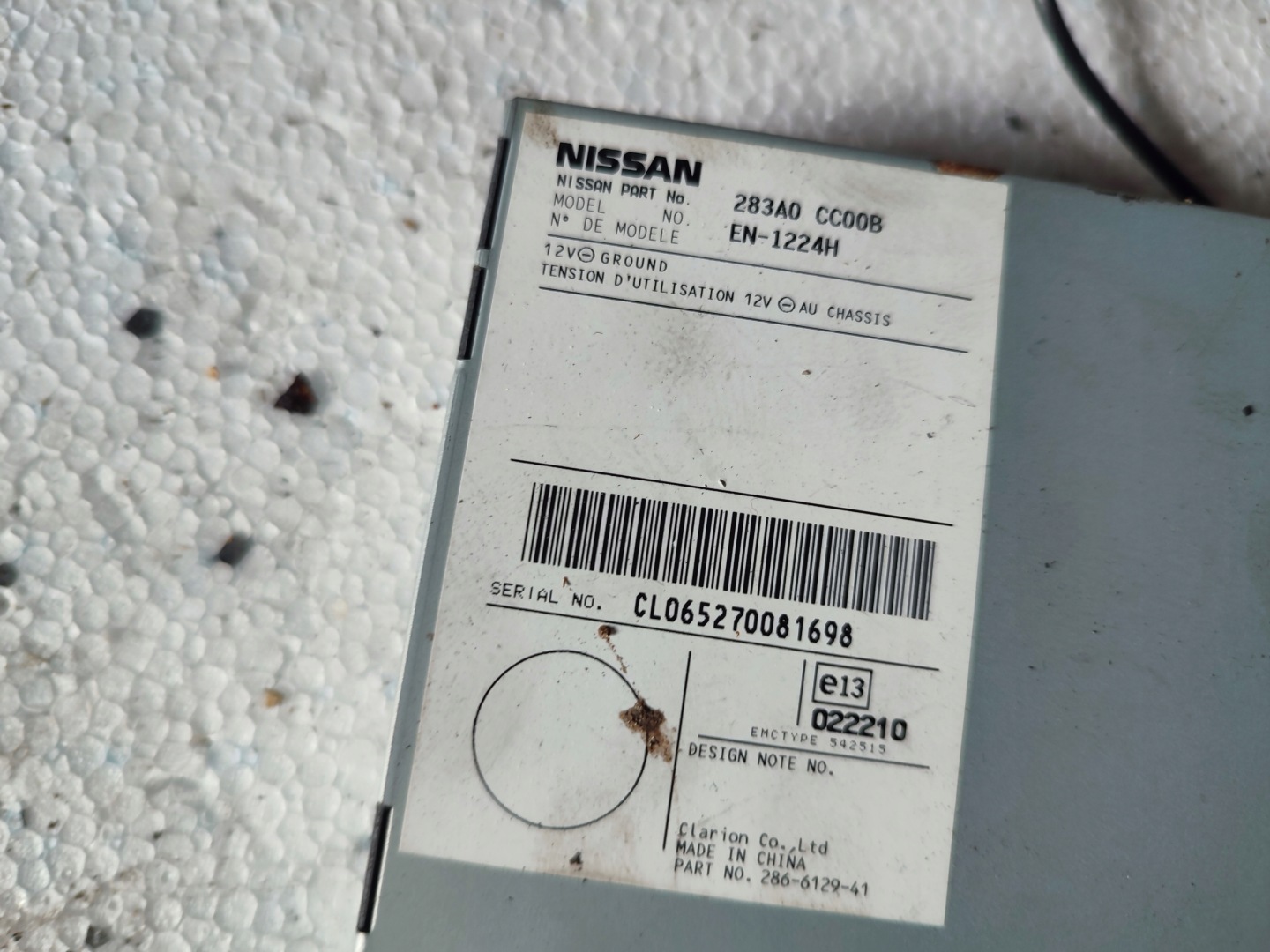 modulo RADIA ANTENY NISSAN MURANO e Z50 283A0-CC00B