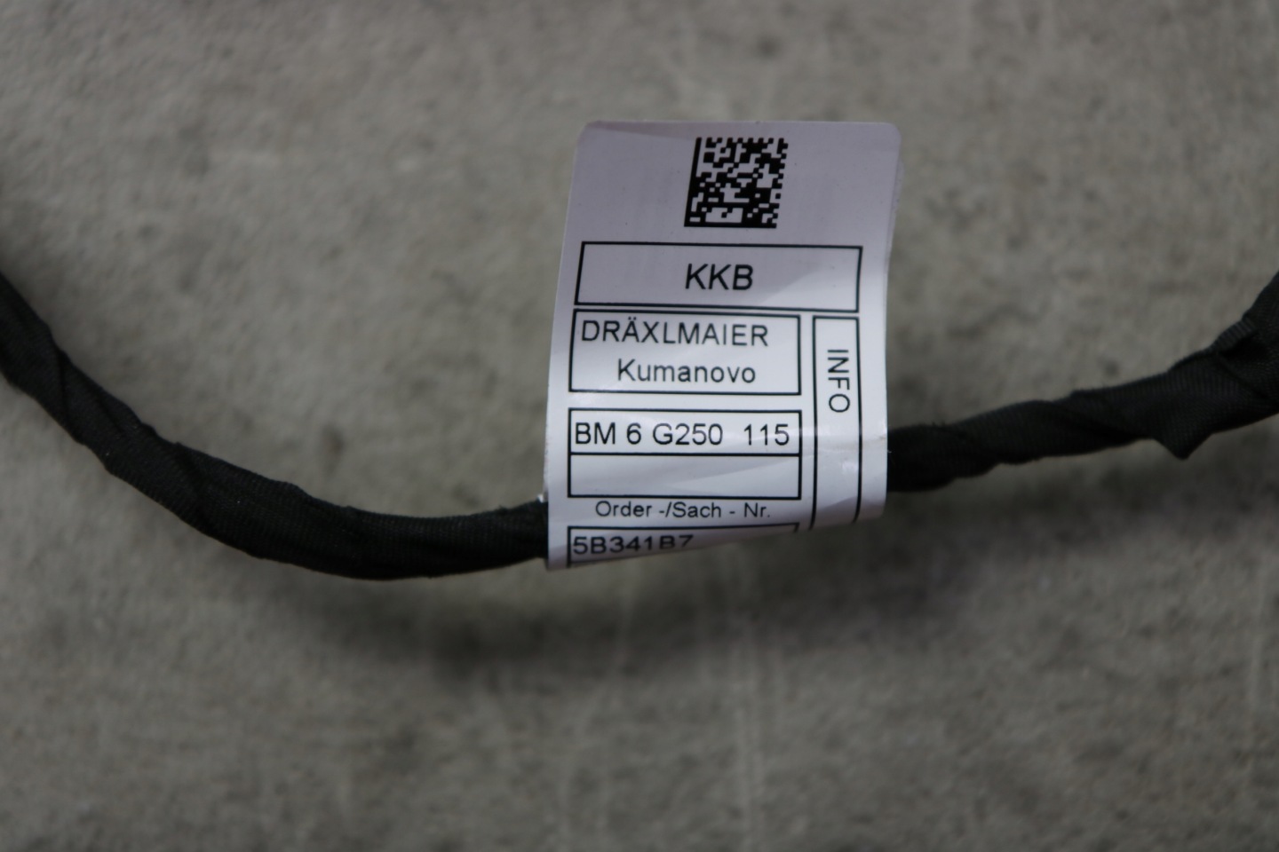 BMW 5 G60 G68 cablaggio cablaggio PRZEWODOW PDC Paraurti posteriore posteriore 5B341B7