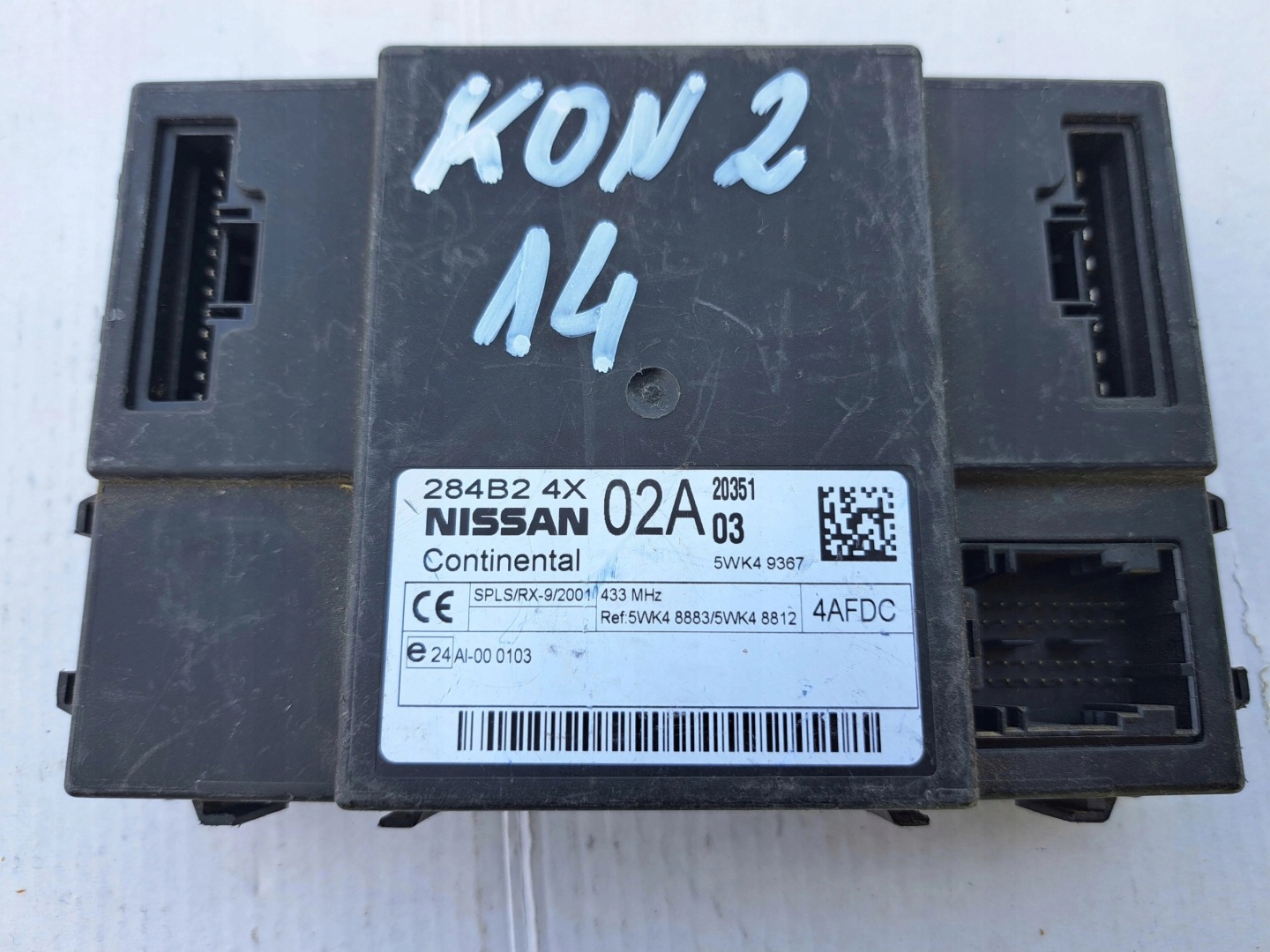 NISSAN computer ECU module BSI 284B24X 5WK49367