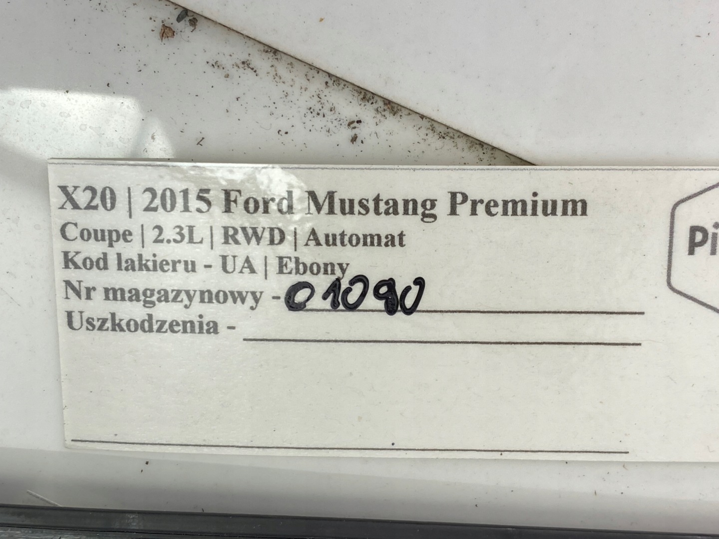 Moulage Toit Joint Ford Mustang VI 2015+ USA