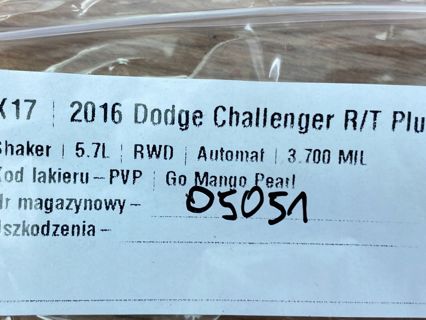 Couvre centralna Console Dodge Challenger 2015+ USA