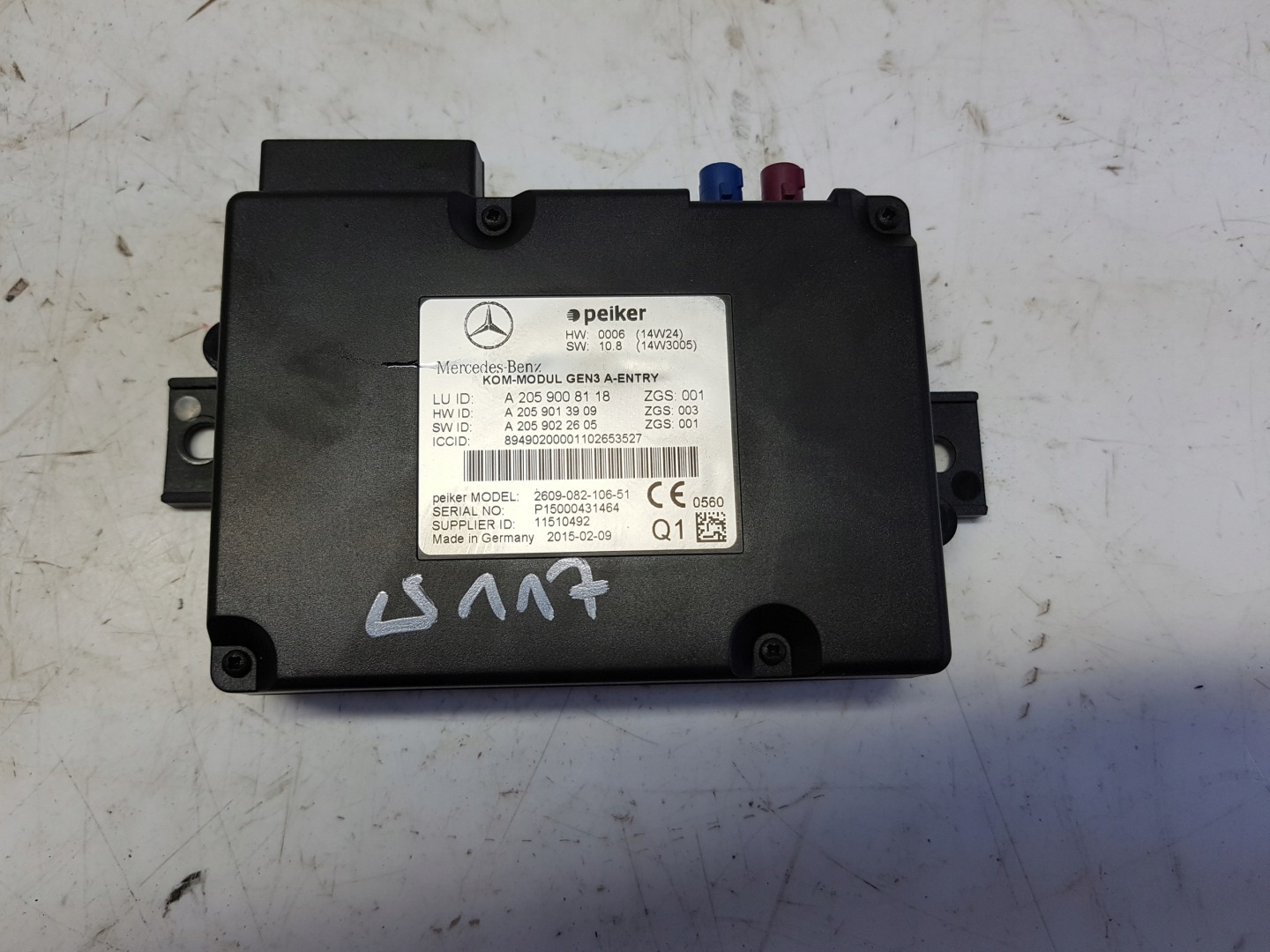 MERCEDES W117 w176 module control unit telematic