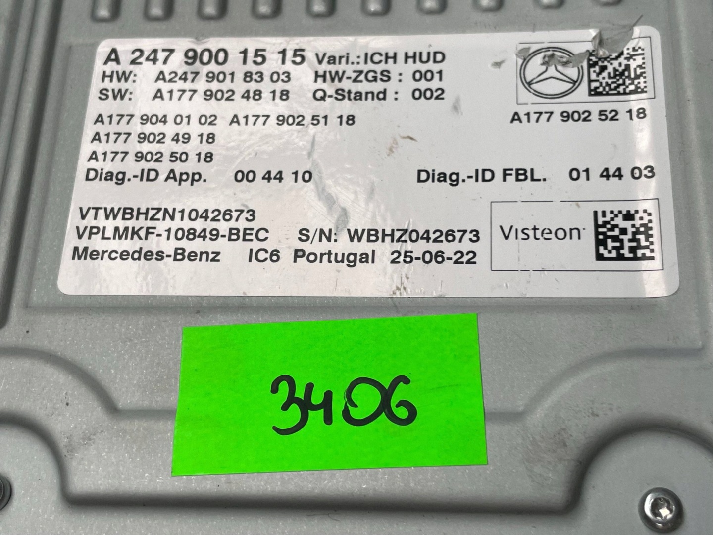 MERCEDES W247 Module Instruments tachymètre compte tours A2479001515 !J