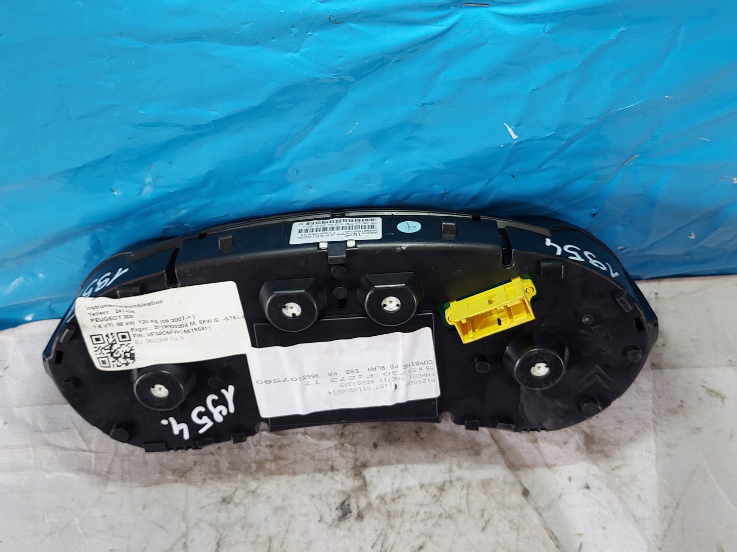 dials clock PEUGEOT 308 1.6 VTI 9665107580