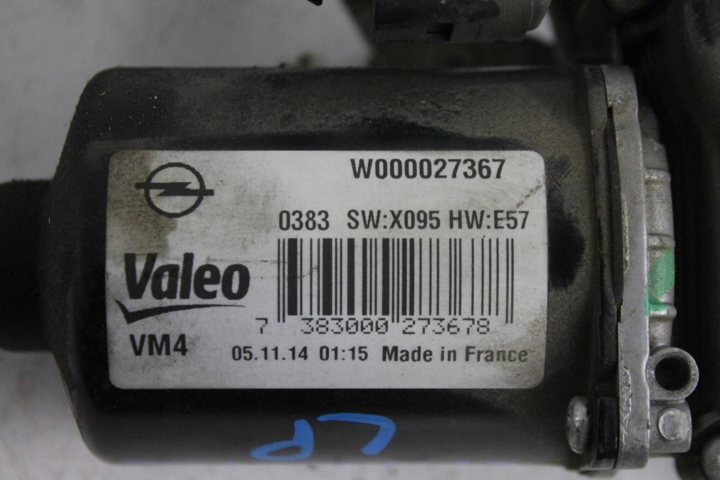 wiper mechanism front W000027367 ZAFIRA C UK