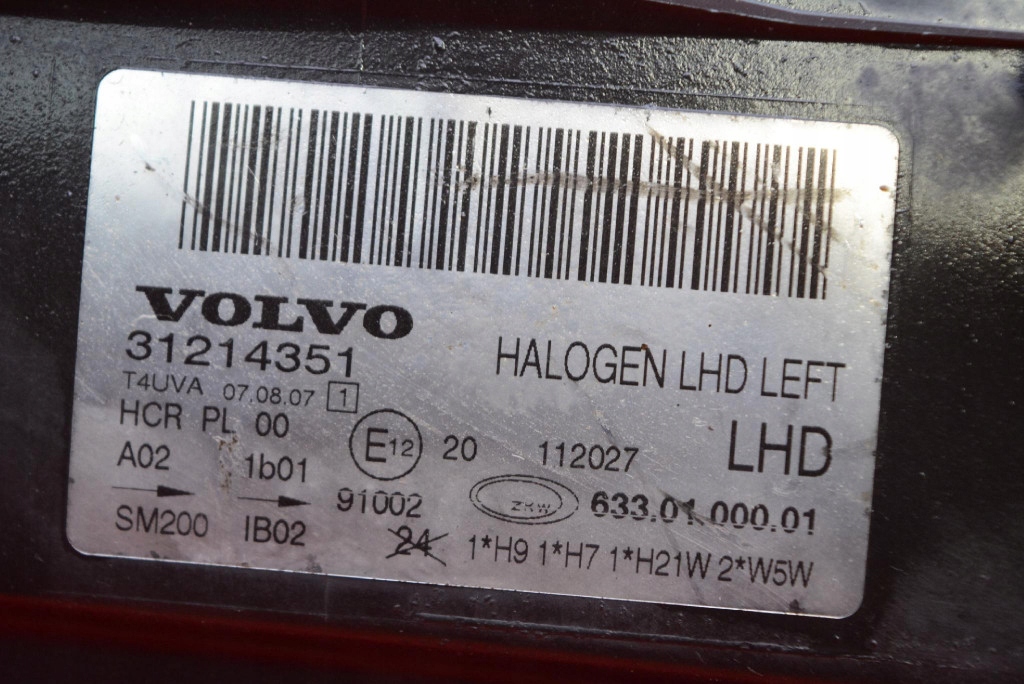REFLEKTOR left light front EU 31214351 VOLVO S70 V70 3 III 00-05