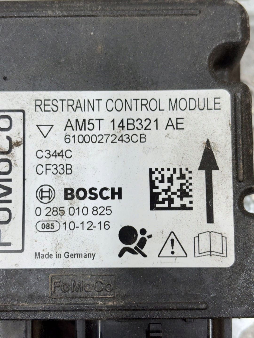 control unit SENSOR airbag FORD C-MAX II AM5T14B321AE