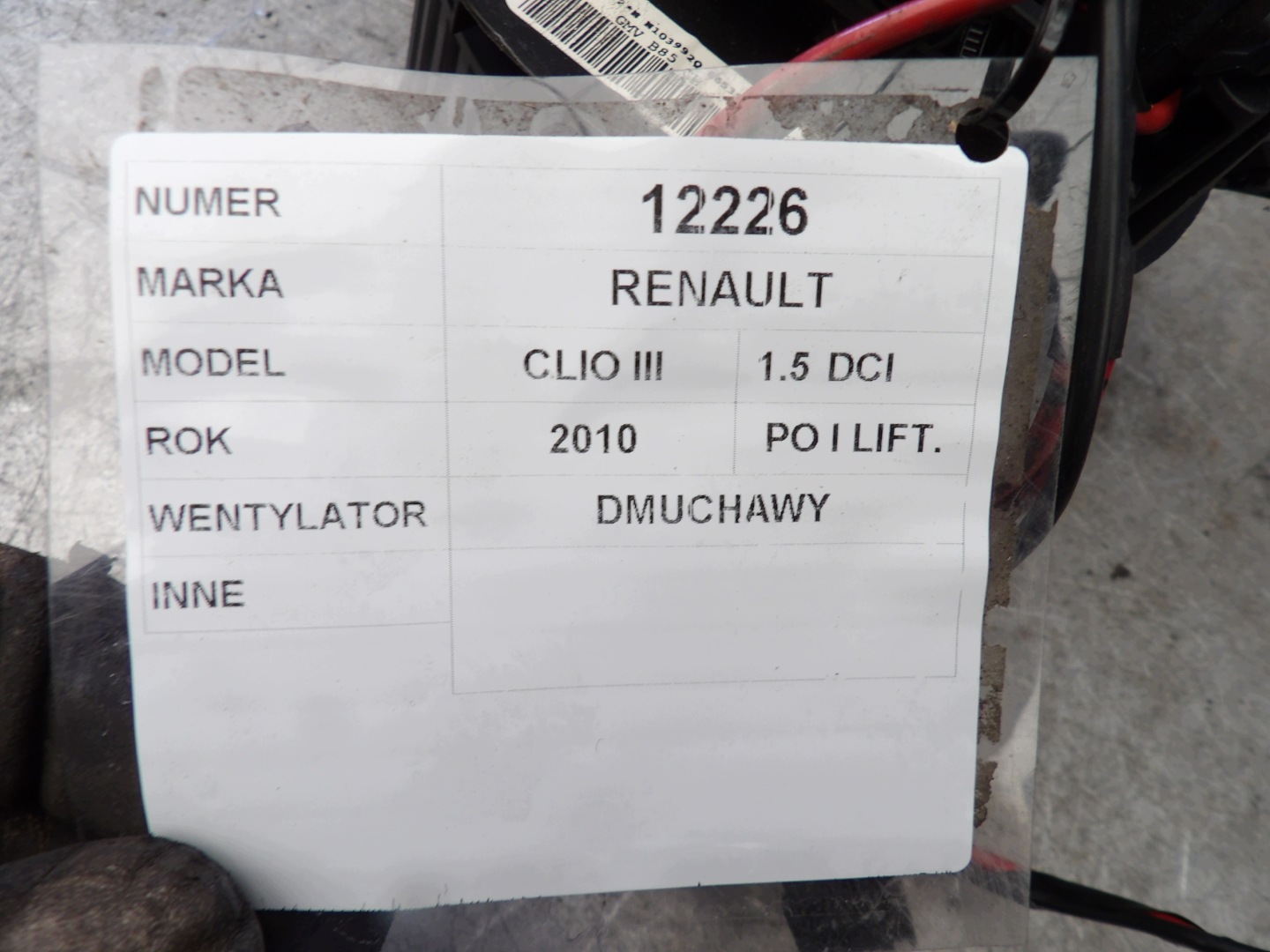 Renault Clio III 1,5 dci ventilátor topení