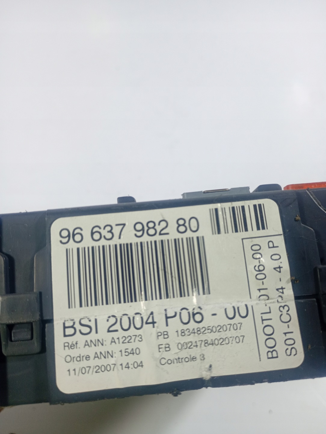 Peugeot 207 07-13 Module Module fusibles OE 9663798280