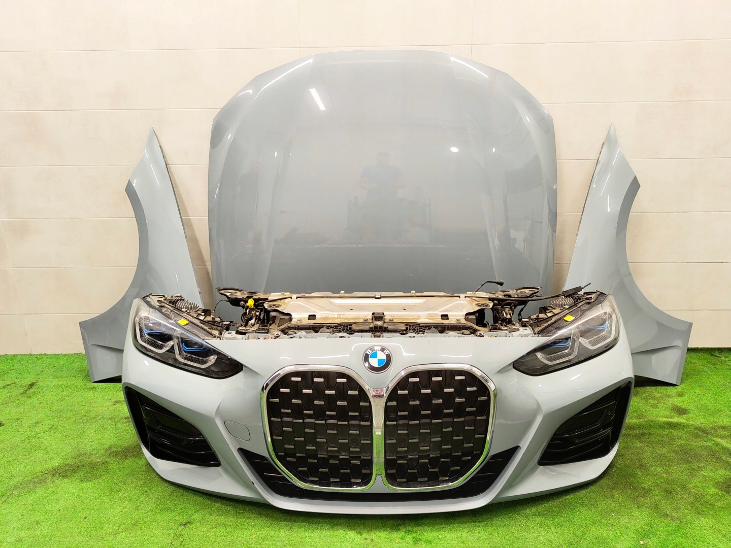 BMW 4 G22 front bonnet bumper lights LASER fenders support panel for radiators C4P m-packet