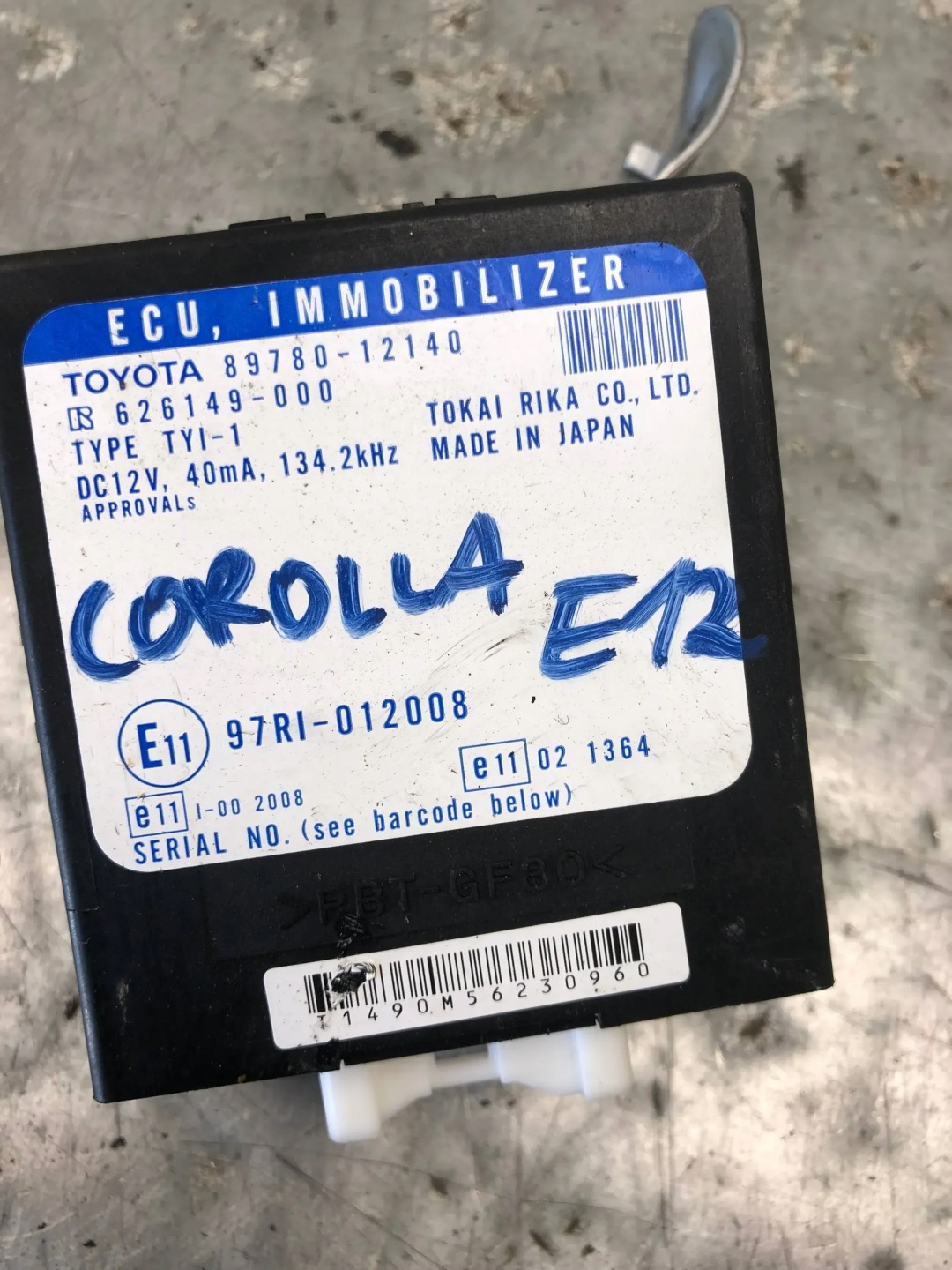 Module IMMOBILIZERA TOYOTA COROLLA E12 89780-12140