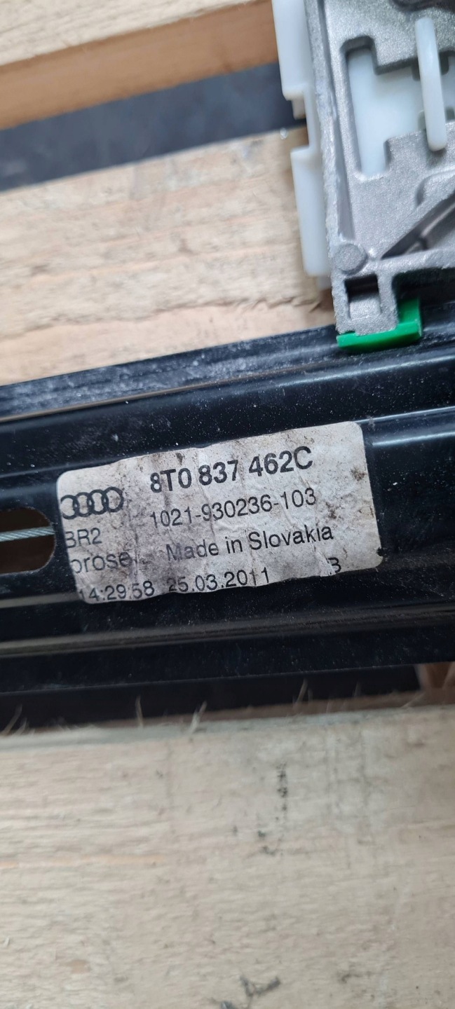 A5 8T LIFT S5 COUPE mechanism window regulator right front 8T0837462C