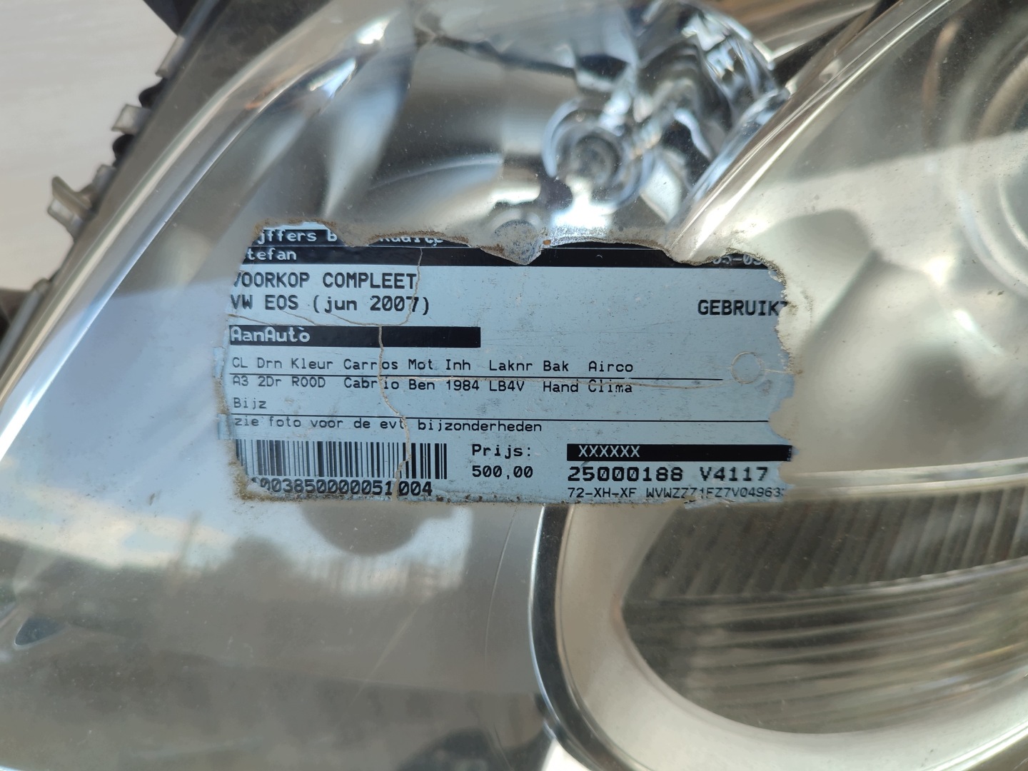 VW EOS 09r light left front front 1Q1941005B EUROPA