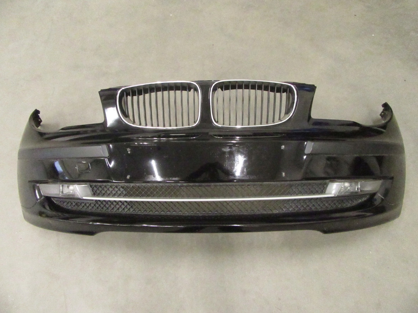 bumper front front fog lights BMW 1 e81 e87 LIFT LCI 668 Schwarz 2 black