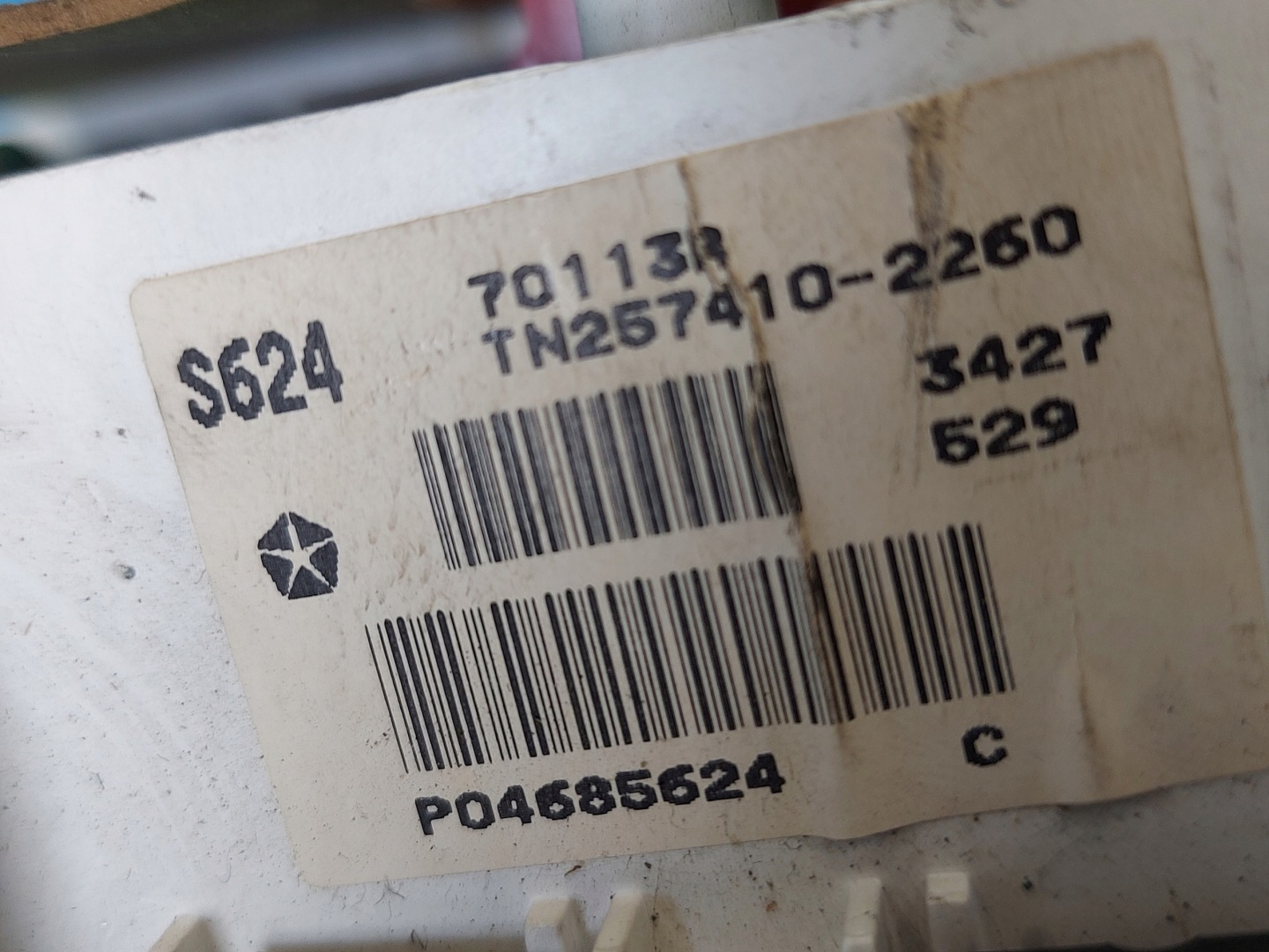 dials clock CHRYSLER VOYAGER II 2.4 B TN2574102260