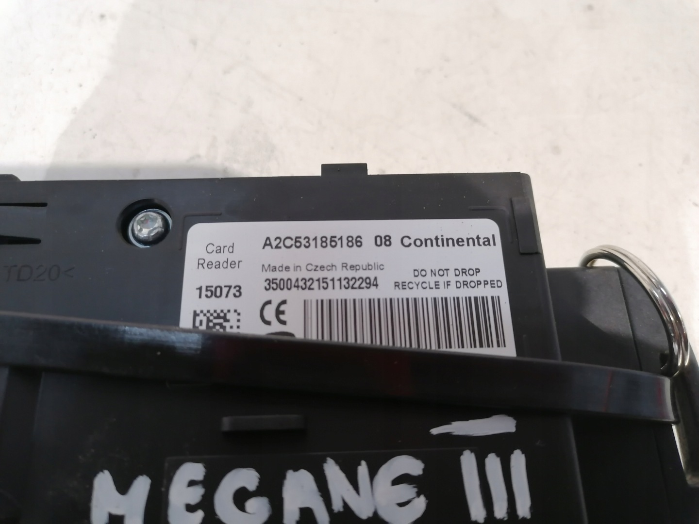 Renault Megane III card reader ignition
