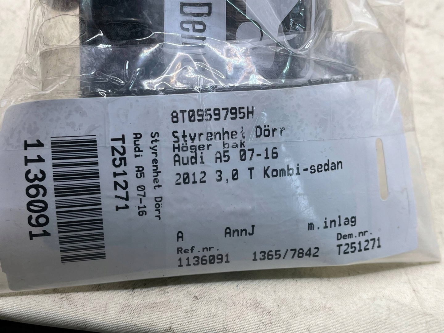 module control unit door 8T0959795H AUDI A4 B8 A5 8T !J