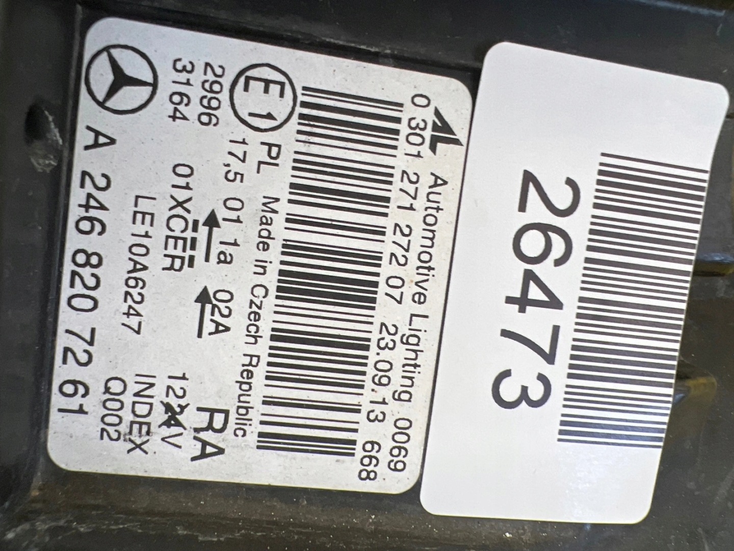 light right Mercedes B-class W246 Xenon 11-15 A2468207261