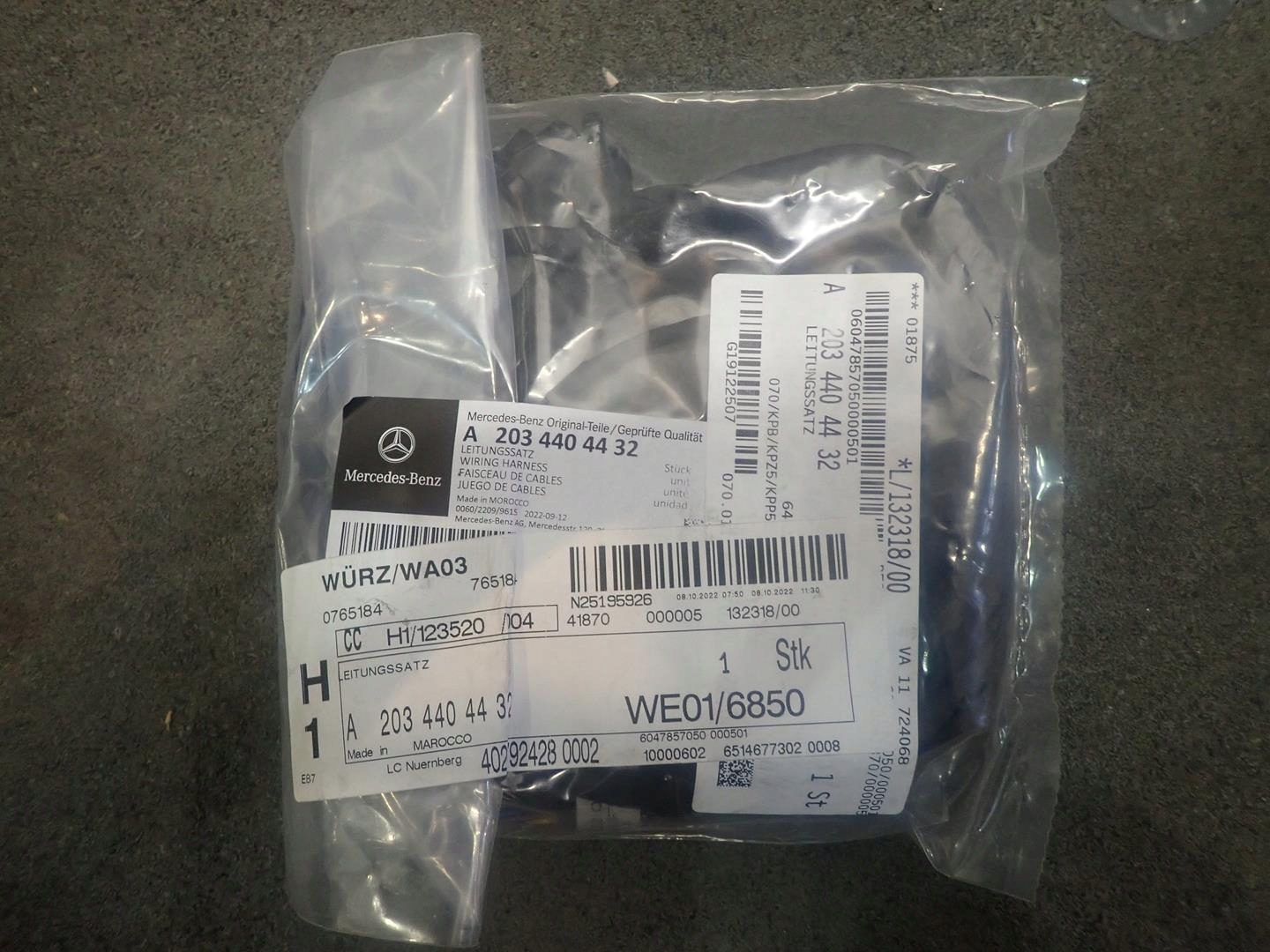 bundle PDC MERCEDES C-KLASA W203 A2034404432
