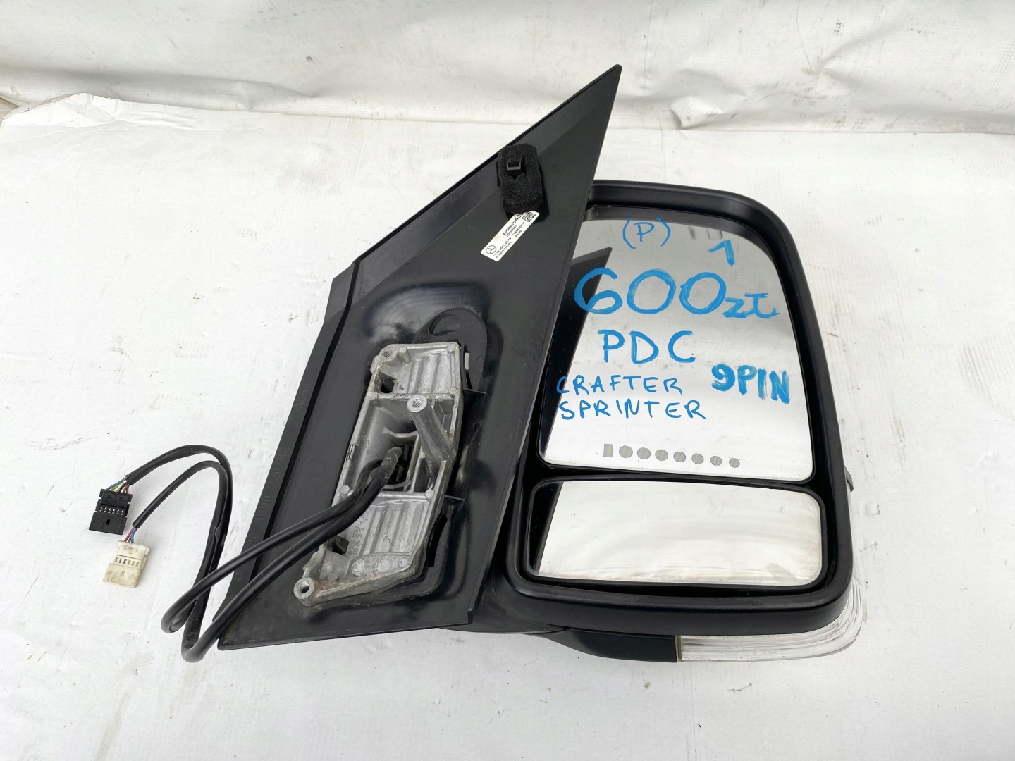 SPRINTER 906 VW CRAFTER 06- mirror right KROTKIE PDC 9 PIN ORYGINALNE