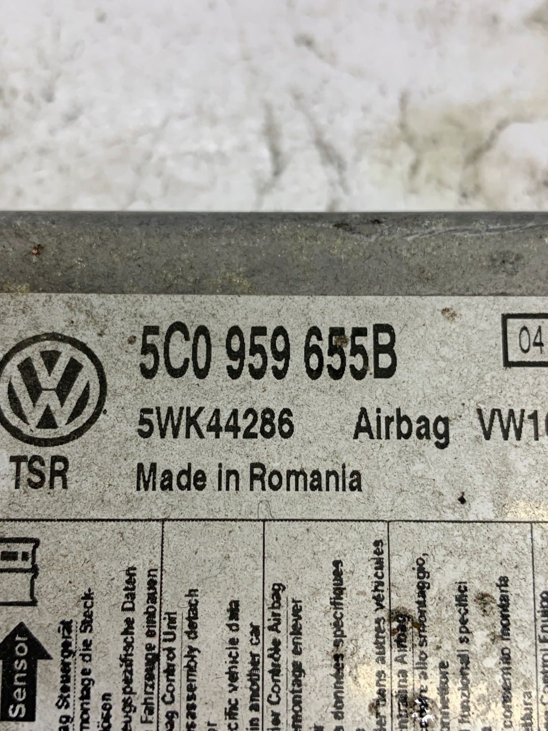 modulo Centralina airbag airbag 5C0959655B VW GOLF VI (2008-2013) 2.0 TDI