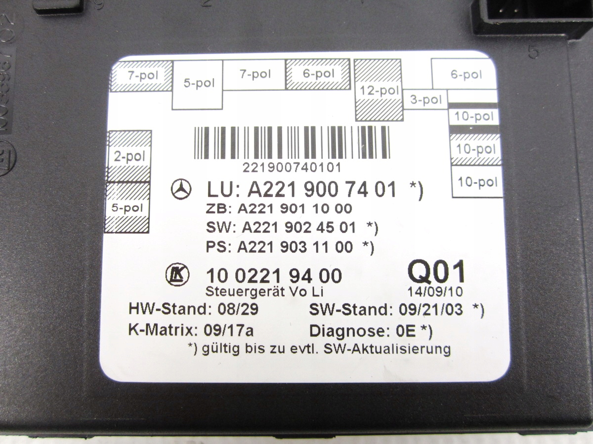 module control unit door front left Mercedes W221 Lift