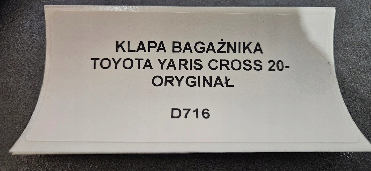 trunk door boot TOYOTA YARIS CROSS 20- original