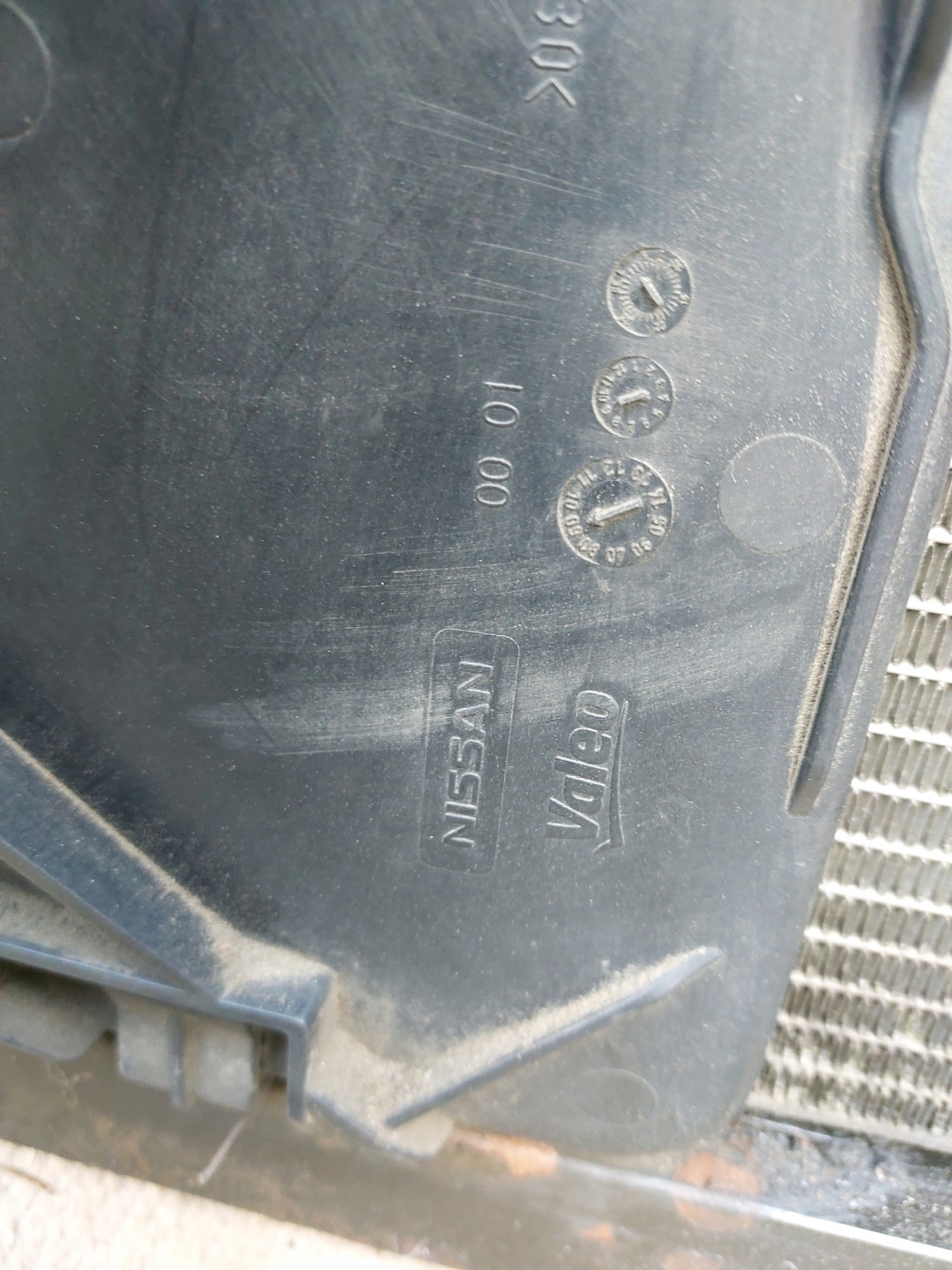support panel for radiators NISSAN QASHQAI and J10 1.5DCI before LIFT