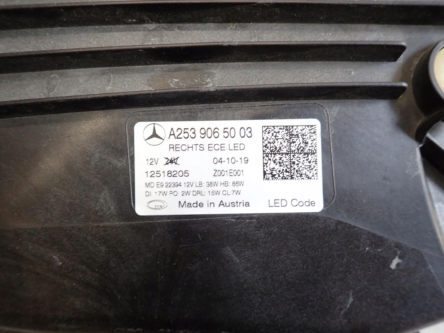 light front front right MERCEDES GLC W253 LIFT 19- FULL LED A2539065003