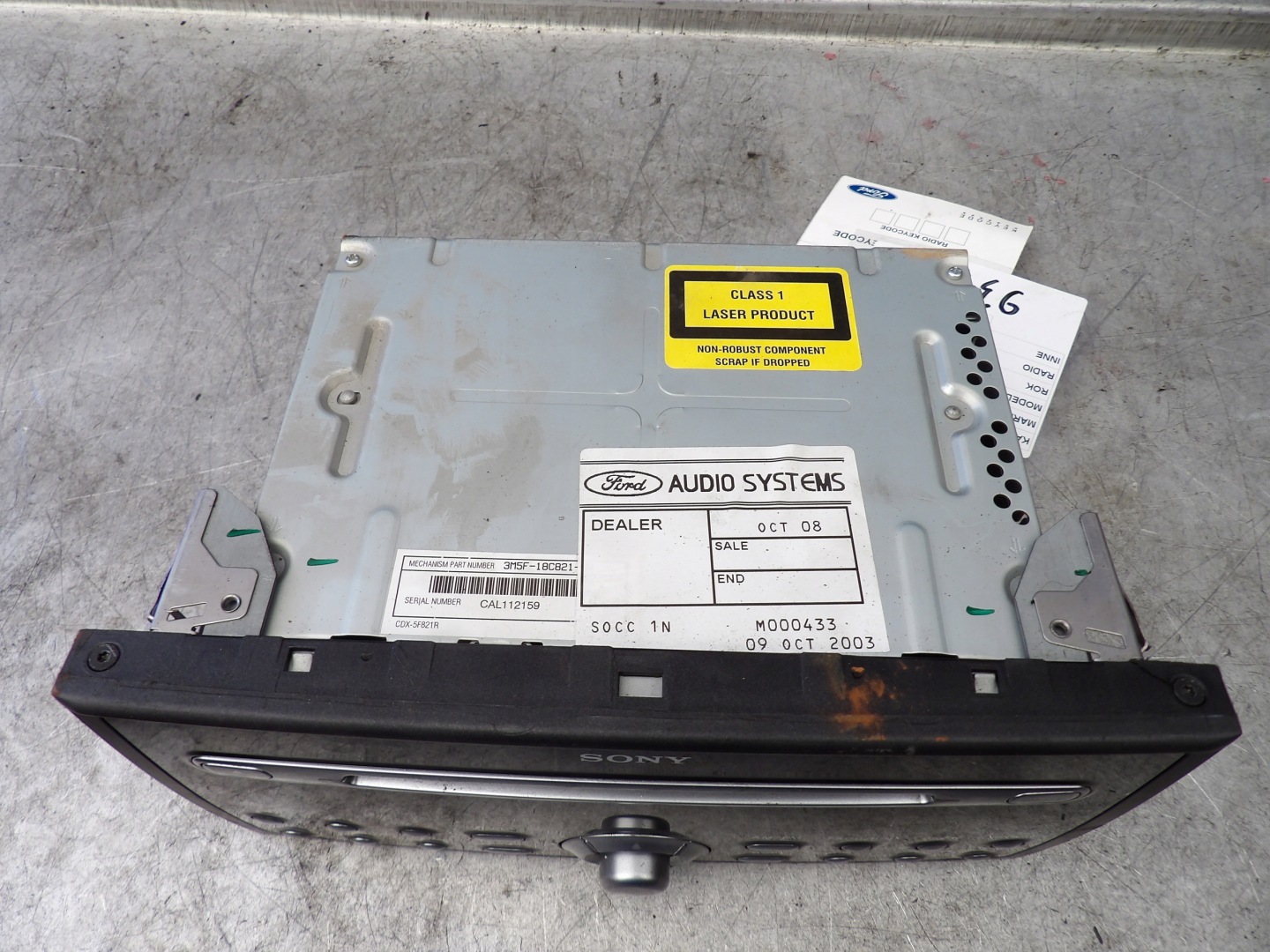 FORD C-MAX RADIO CDX-5F821R + KOD RADIA