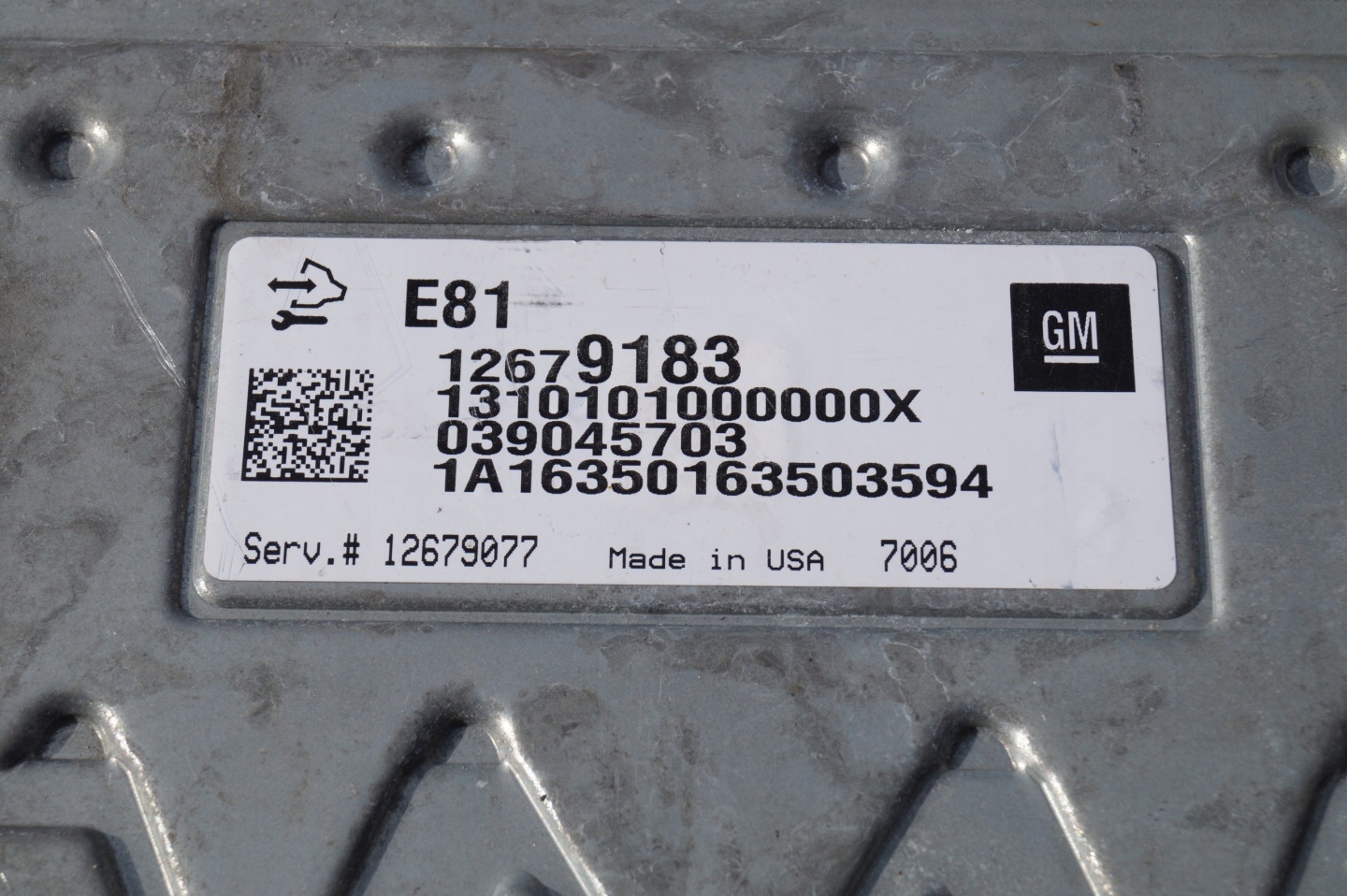 computer control unit of the engine CADILLAC CT6 12679183