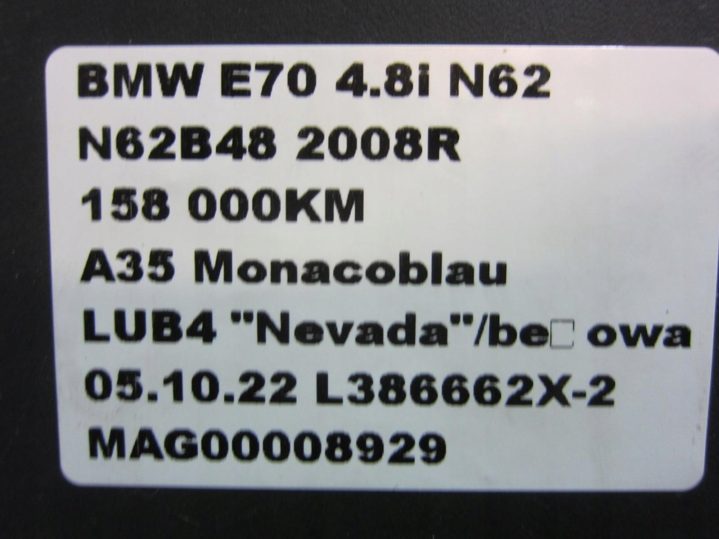 BMW X5 E70 N62 Gehäuse filter luft 7548896
